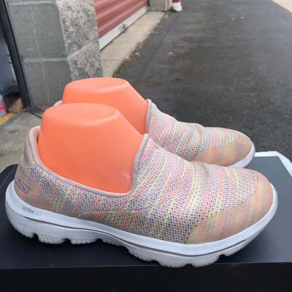 Skechers 15758 Womens Go Walk Evolution Slip On Multicolor Shoes Size 8 - Picture 6 of 12